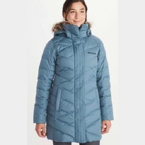 MARMOT VARMA WOMEN'S DOWN 700 FILL PUFFER COAT BLACK/BLUE/PLUM SIZES S