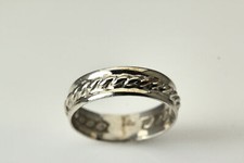 925 Sterling Silver Size 7 Braided Band 2.4 Grams RIN5791