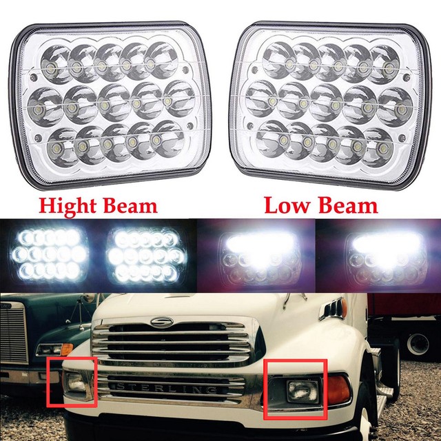 2X LED Headlight 7x6 Headlamp Bulb For STERLING TRUCK M7500 A9500