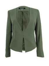 Nine West Women's Crepe Kiss-Front Blazer