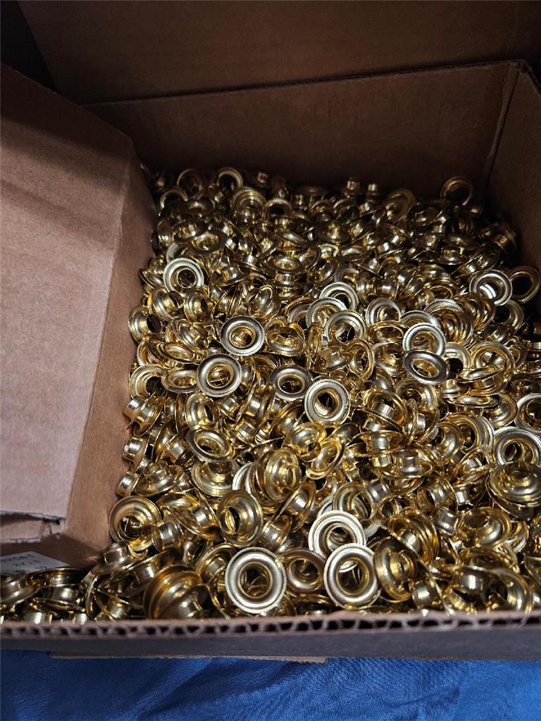 25 Gross Case, Stimpson Plain Rim 2 Brass Grommets With Washers D605B
