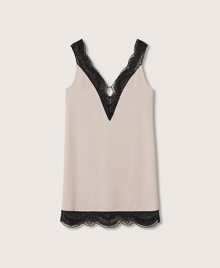 MANGO - Lace camisole dress light/pastel purple - 8 - Women MANGO - Lace camisole dress light/pastel purple - 8 - Women