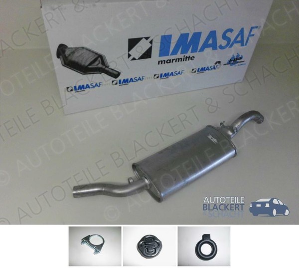 Imasaf ESD Auspuff Endtopf + Anbauteile für VW Golf 2 1.8 + 1.8 + GTI-image