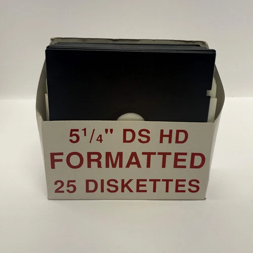 3M 5 1/4" DS HD Formatted 25 Diskettes