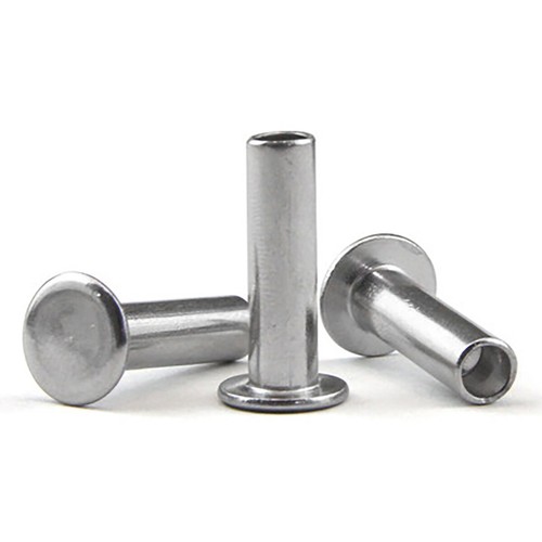 304 Stainless Steel Flat Head Semi Hollow Rivet M2M3M4M5M6M8 - Picture 3 of 7