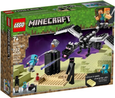 LEGO MINECRAFT (21151) The End Battle 222 pcs RETIRED 673419304450|