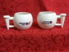 2 Vantage Golf Senior PGA Tour Tee Shape Coffee Cup /Mug