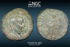Gordian III - NGC XF 3/5 4/5 - 238-244 AD - AE Sestertius, Rome Mint, 29mm -181