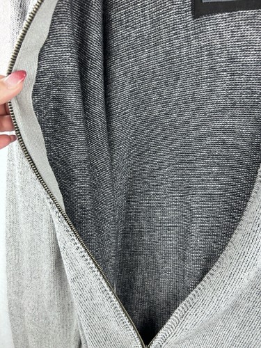 BKE Buckle Herren Pullover XL grau sportliche Passform durchgehender Reißverschluss Stehkragen Baumwolle Y2K - Bild 5 von 12