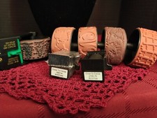 Stampin Up Stampin Around Retired 1 1/4" Rubber Stamp Wheel Rollers 7 Piece Set