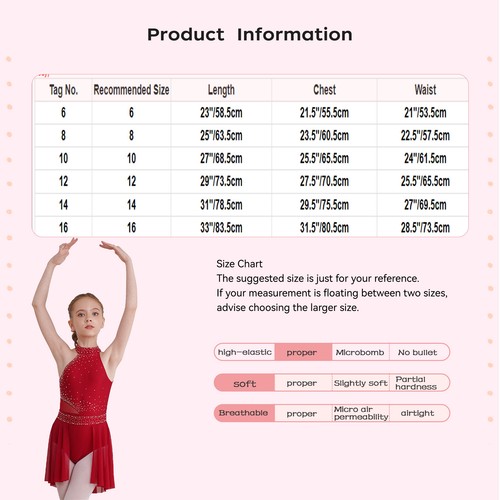 UK Kid Girls Rhinestones Ballet Leotard Dance Dress Lyrical Modern Dance Costume - Picture 47 of 95