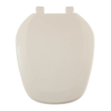 Toilet Seat Eljer Emblem Round Closed Square Front in Natural Stain Resistant