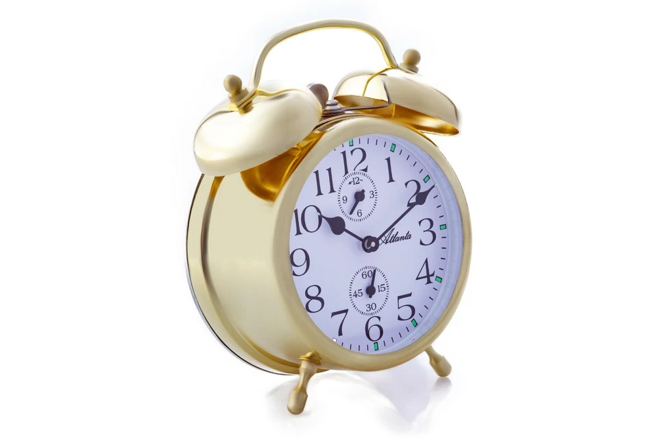 ✅ Atlanta 1058/9 Mechanischer Wecker Glockenwecker Doppelglockenwecker ✅ - Bild 2 von 4