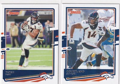 LOT (2) NOAH FANT COURTLAND SUTTON DENVER BRONCOS 2020 DONRUSS - E4133