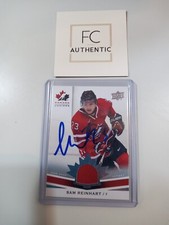 Sam Reinhart Team Canada Signed Auto Autograph Hockey Card Signature Rookie Coa