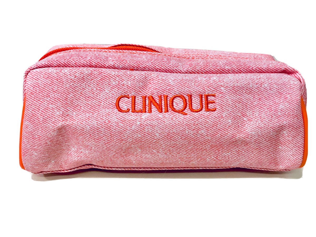 Grande Enveloppe-sac En Vinyle Bleu Vintage Clinique - Cosmétique Et Trousse De Toilette