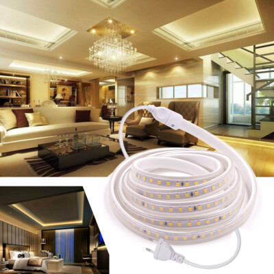 LED Strip Lichtleiste 220V 2835 SMD 120LEDs/m Lichtband Streifen Wasserdicht