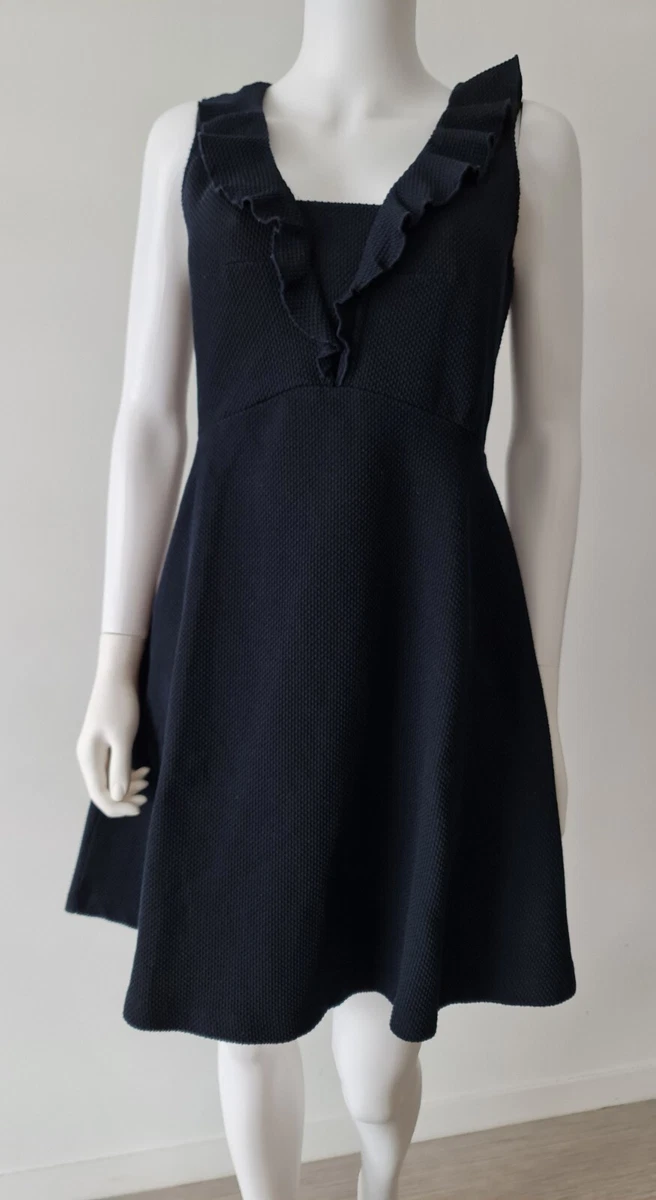 Robe Sans Manches Naf Naf Taille L - Couleur Prune, Rayures, état Proche Du Neuf
