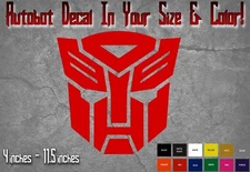 Transformers Autobot Decal Sticker Vinyl - Car Truck Window Wall Decor
