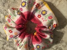 Yellow Flower Floral SCRUNCHIE Celestial HAIR cloud ELASTIC stocking stuffer new