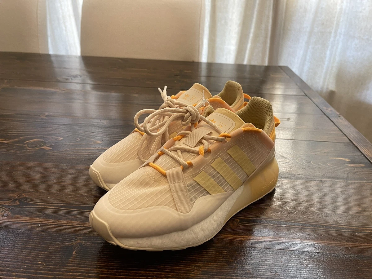 K2❤️ Adidas ZX 2K Boost Pure Wonder White Orange Tint W for sale | eBay