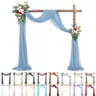 30ft Long Chiffon Wedding Arch Draping Fabric Curtain Panel Event Photo Backdrop
