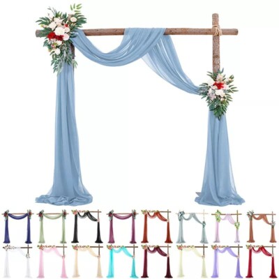 30ft Long Chiffon Wedding Arch Draping Fabric Curtain Panel Event Photo Backdrop