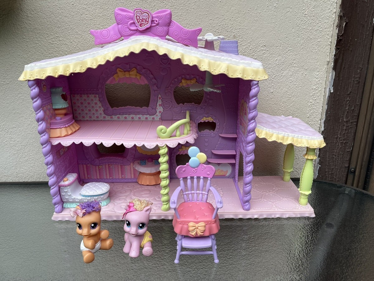 MY LITTLE PONY 2008 Pinkie Pie's Newborn Cuties Playhouse | eBay