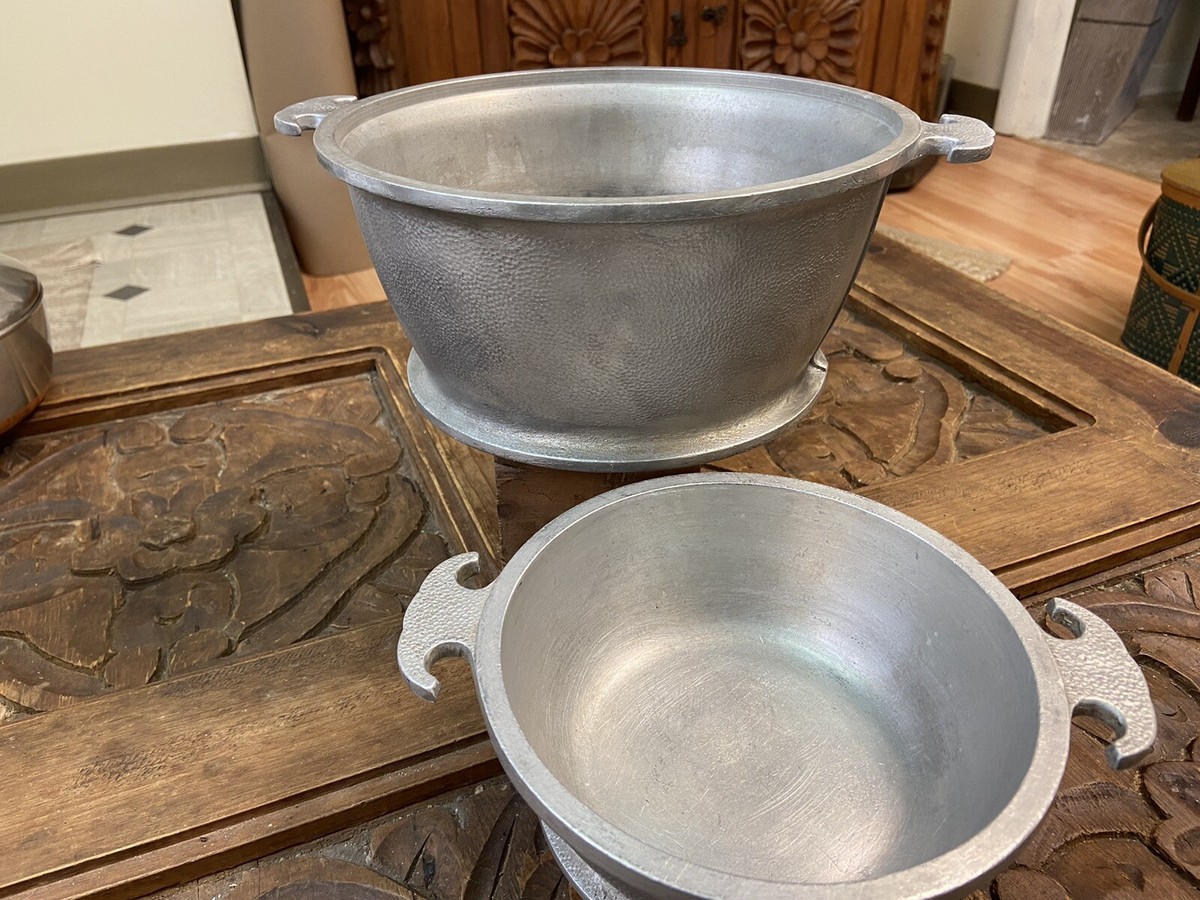 Vintage 1940s set of GUARDIAN SERVICE Hammered Aluminum cooking