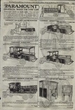 1920 Paper Ad 7 Pg Paramount Body Model T Ford Roadster Parts Lamps Carburetor