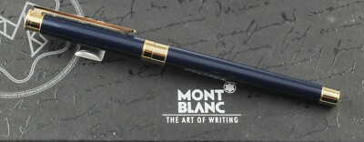 Montblanc Noblesse Blue Lacquer Gold Plated Fountain Pen - Vintage