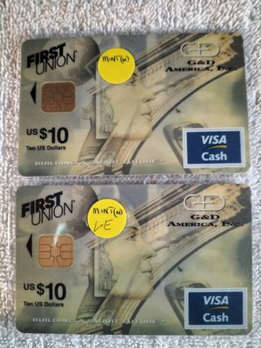 FIRST UNION CHIP VISA CARDS SEQUENTIAL G&D AMERICA, INC. LIMITED EDITION - Picture 1 of 2