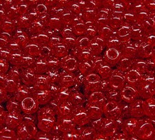 Ruby Red Sparkle Glitter 9x6mm Pony Beads made in USA 500pc