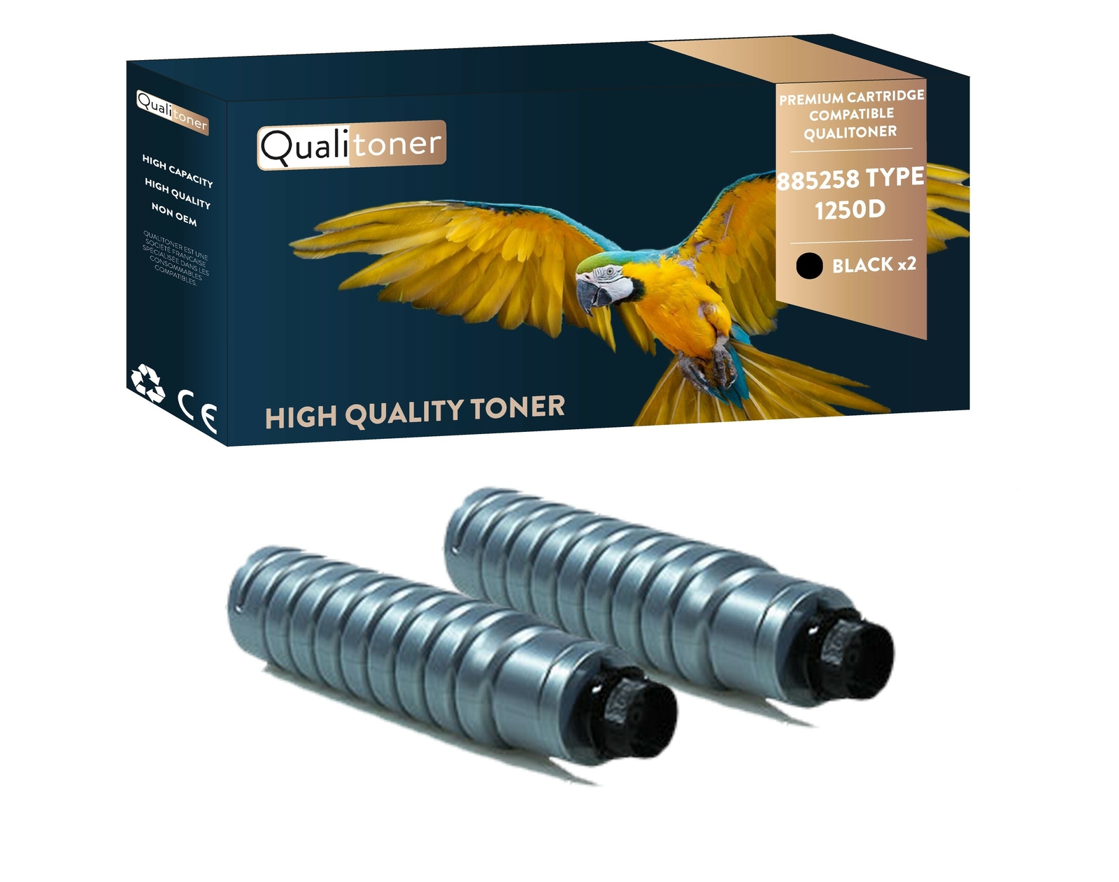 Toner RICOH AFICIO résoud les pannes d'encre avec le lot de 2 QUALITONER