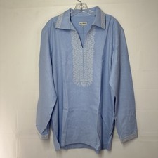 Ukrainian Embroidered Top Vishivanka Man Long Sleeves Linen Anna Marchuk L.