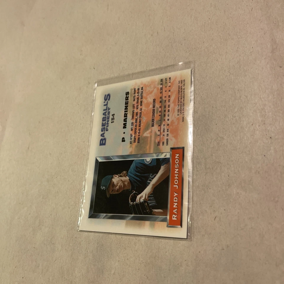 1993 Topps Finest Randy Johnson #154 HOF - Image 2 of 4