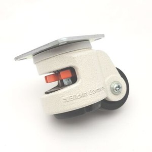 Blickle FootMaster GDN-60-F-NYN Plate Mounted Leveling Caster 250kg Cap 73x73mm