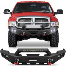 Steel Front Bumper Wled Light Winch Plate For 2003-2005 Dodge Ram 2500 3500 Steel Front Bumper Wled Light Winch Plate For 2003-2005 Dodge Ram 2500 3500