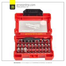 SET INSERTI1 /4 MILWAUKEE 32 PEZZI SHOCKWAVE PER AVVITATORE KIT PUNTE