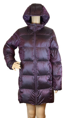 Women s Eddie Bauer Luna Peak EB550 Down Parka Long Puffer Coat Women M Hooded