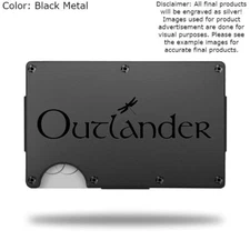 Custom OUTLANDER Laser Engraved Wallet - Pick A Wallet Color