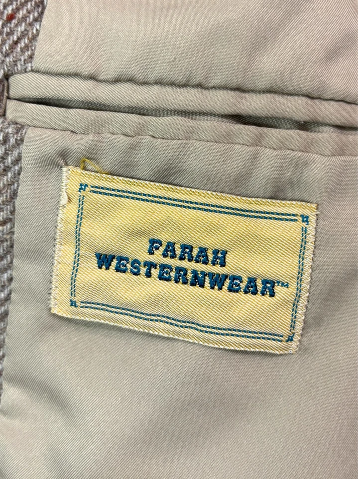 Chaqueta Blazer Abrigo Deportivo De Colección Farah Westernwear 42R Western Herringbone Tweed Foto 4 de 4
