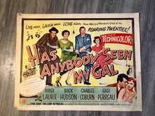 Has Anybody Seen My Gal Original 1952 US Half Sheet Poster Hudson Laurie Dean