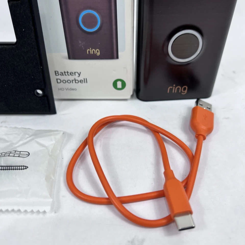 Anel - Campainha de bateria inteligente wifi campainha de vídeo bronze veneziano (32) nova - Imagem 2 de 4