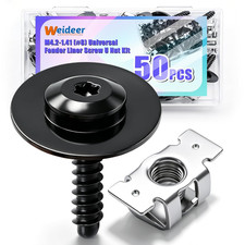50PCS M4.2-1.41 8 Universal Fender Liner Screw U Nut Kit,Bumper Cover Engine