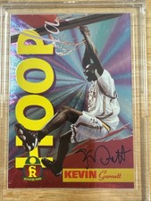 1995 Signature Rookies Kevin Garnett HOOPLA Autographed Rookie Card No. H5. rookie card picture