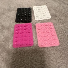 Set 4 Suction Phone Case Mount Silicone Hands Free Phone Accessory Holder