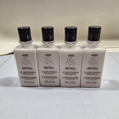 L occitane Mer & Mistral Fresh Body Gel RARE Lot of 4 NEW 75ML 2.5 FL OZ