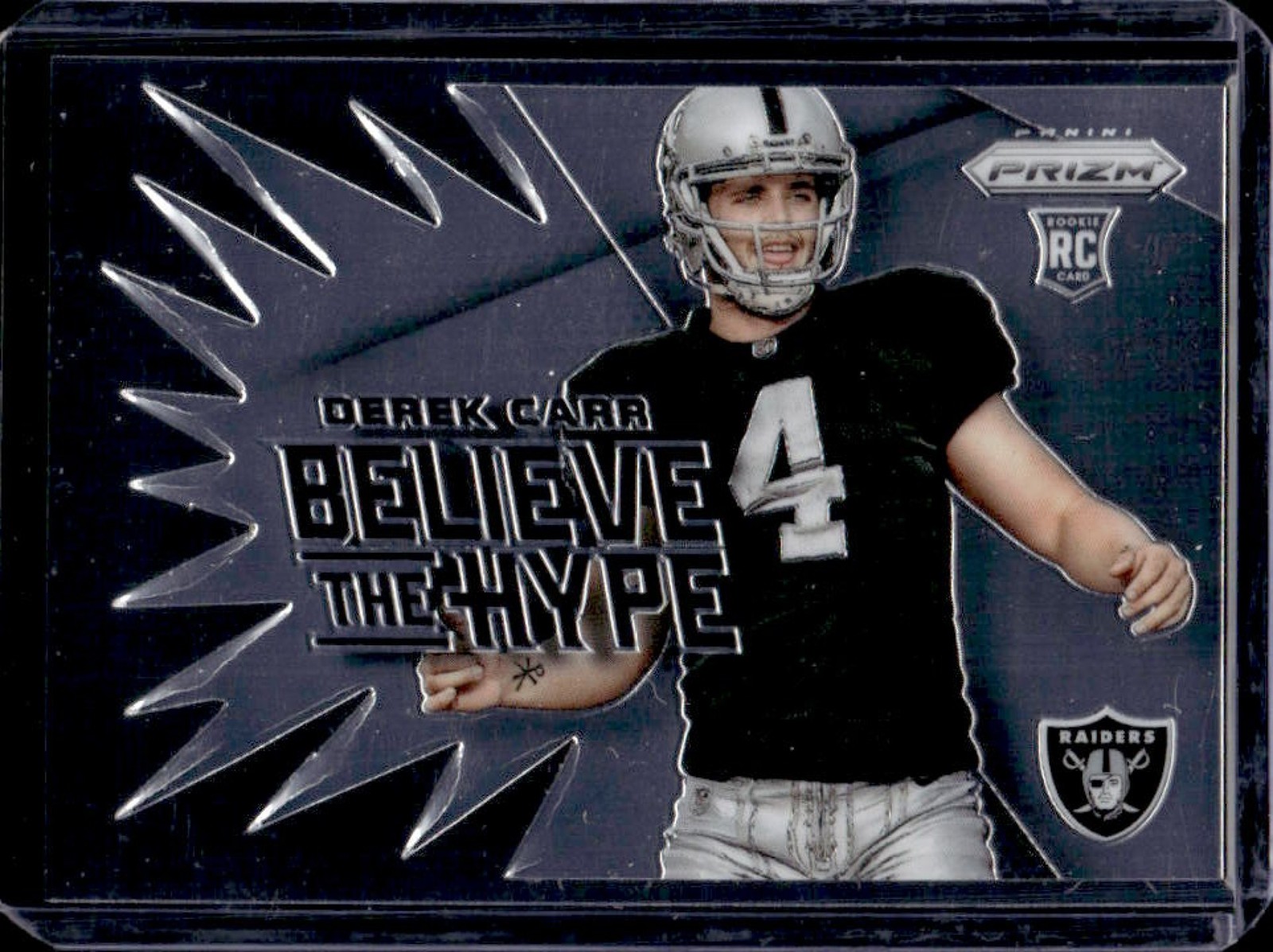 2014 Prizm Derek Carr Believe The Hype RC Rookie #BH15 Raiders