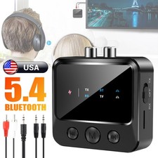 New 5.4 Bluetooth Audio Transmitter Receiver Combo Wireless Adapter AUX RCA US